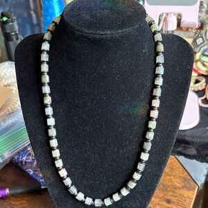 Labradorite & hematite necklace